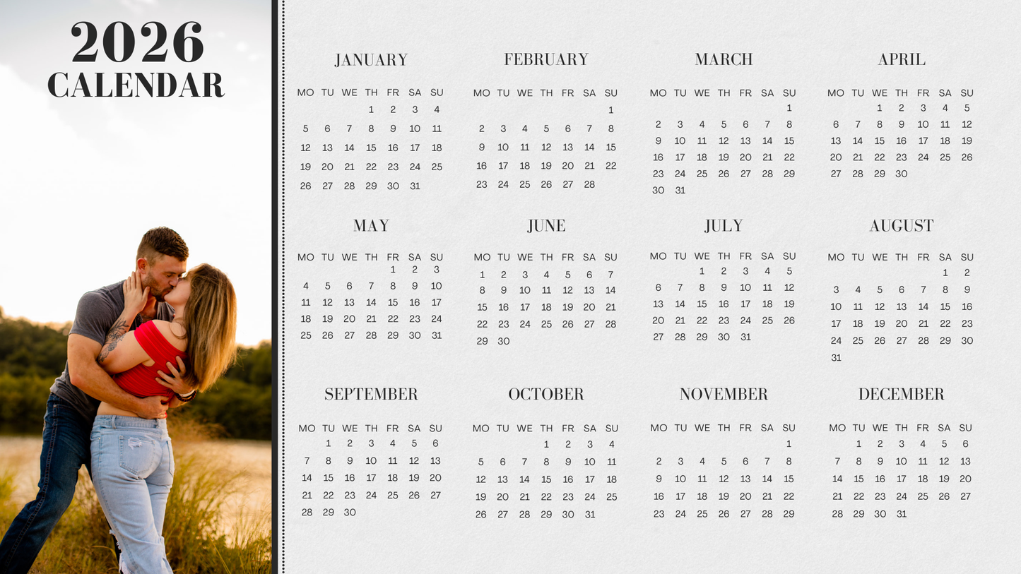 2026 Whole Calendar Year