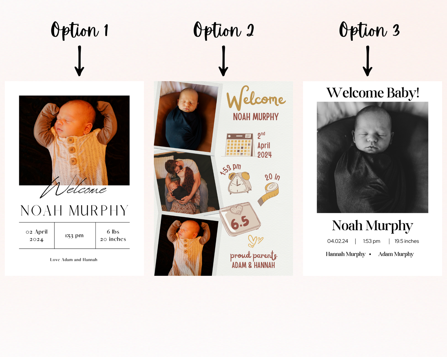 Minimal Baby Announcement